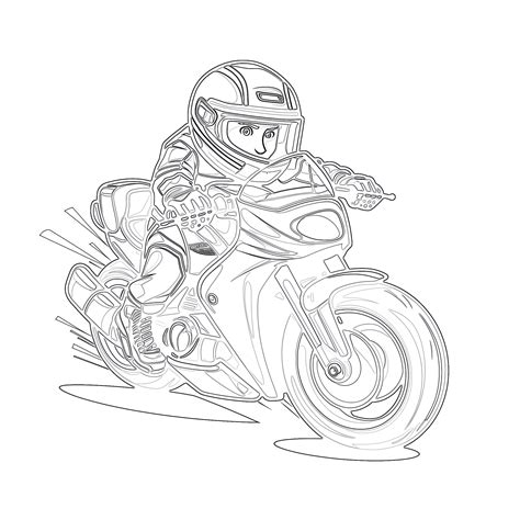 Speed Demons & Sleek Machines: Sport Bike & Racing Motorcycle Coloring Pages