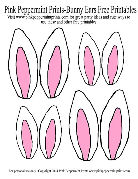 Speedy Solutions: Last-Minute Printable Bunny Ears