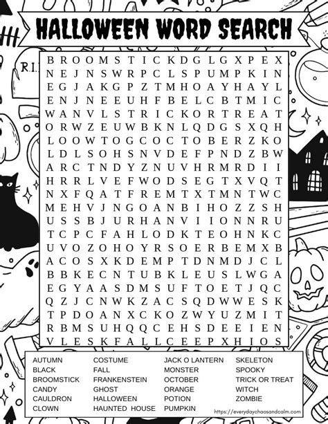 Spooky & Classic Halloween Word Searches