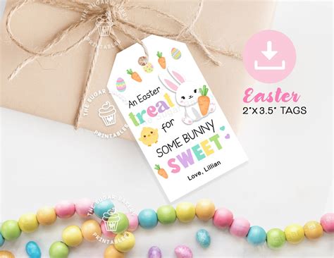 Sweet Treat Tags & Gift Envelopes: Personalized Bunny Touches
