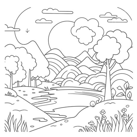 Tailoring Your Terrain: Landscape Coloring Pages for Every Skill Level