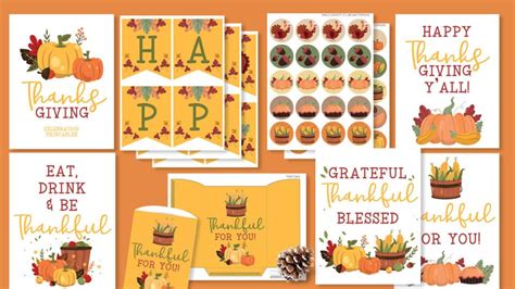 Thanksgiving Decor Printables: Setting the Festive Scene