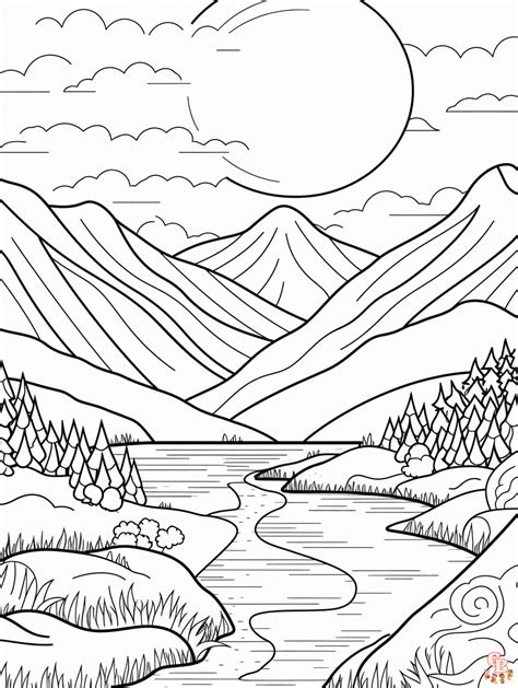 The Allure of Landscape Coloring Pages Printable: Why We Love Them