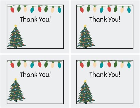 The Art of Gratitude: Elegant Free Printable Christmas Thank You Stationery