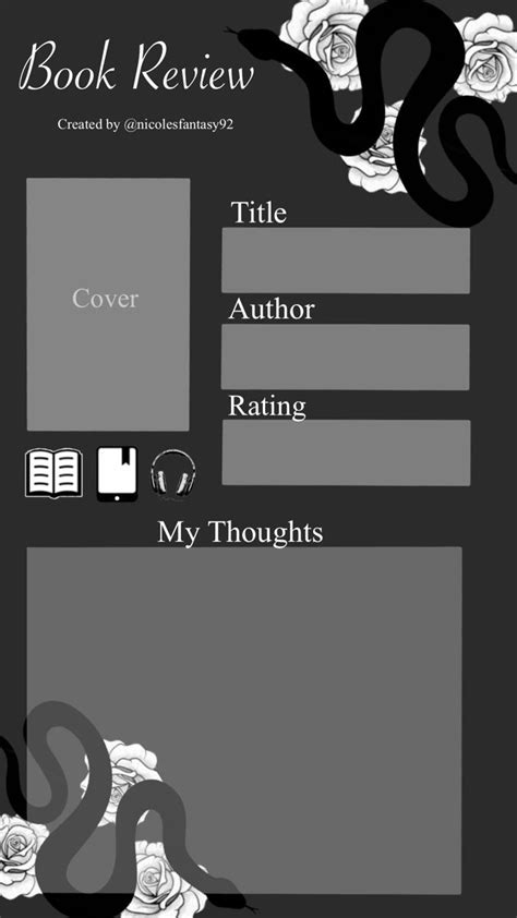 The Artistic Reader's Companion: Creative & Aesthetic Book Review Templates