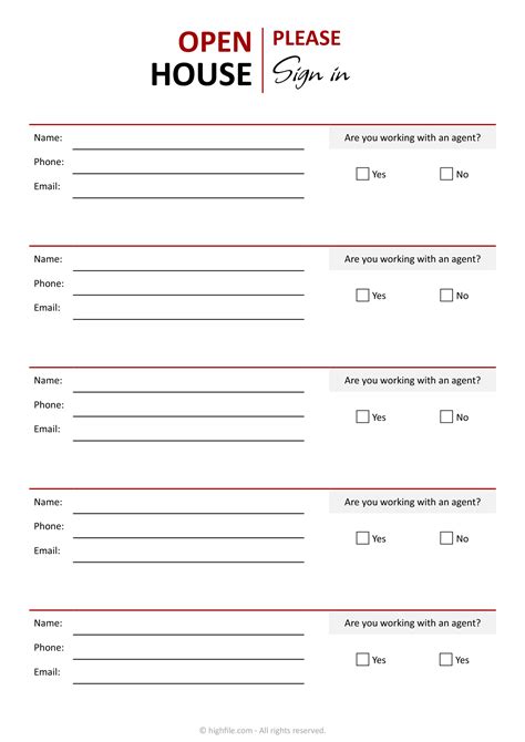 The Basic Essentials: Your Foundation Open House Sign-In Sheet