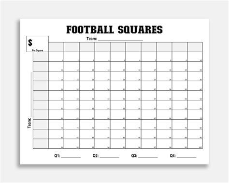 The Basics & Beyond: Getting Started with Your Free Printable Football Squares 100 PDF