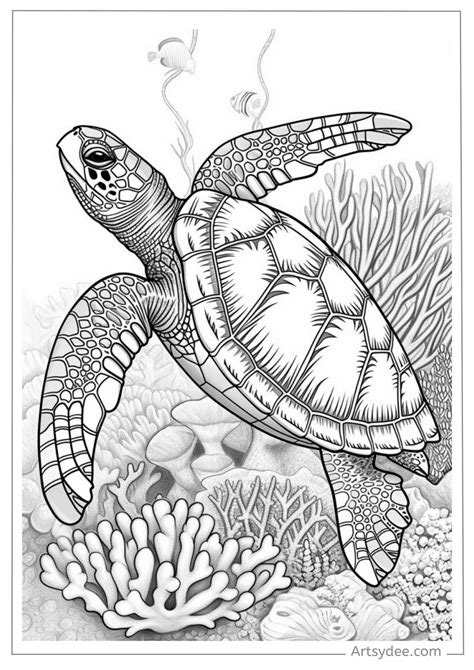 The Calming Current: Sea Turtle Coloring Pages for Mindfulness & Art Therapy