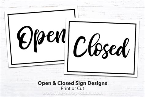 The "Classic & Clear" Printable Closed Sign
