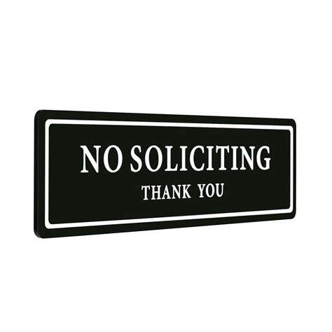 The Classic & Clear: Unambiguous "No Soliciting" Signs