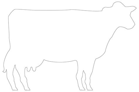The Classic Cow Outline Template: Your Crafting Canvas