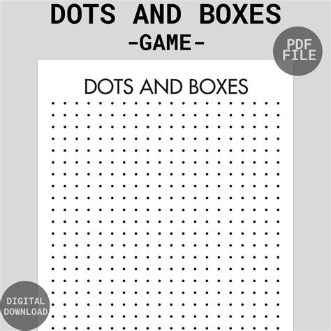 The Classic Dots and Boxes Printable: Your Starting Grid