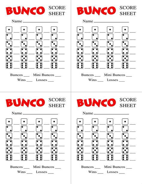 The Classic & Essential Bunco Score Sheets