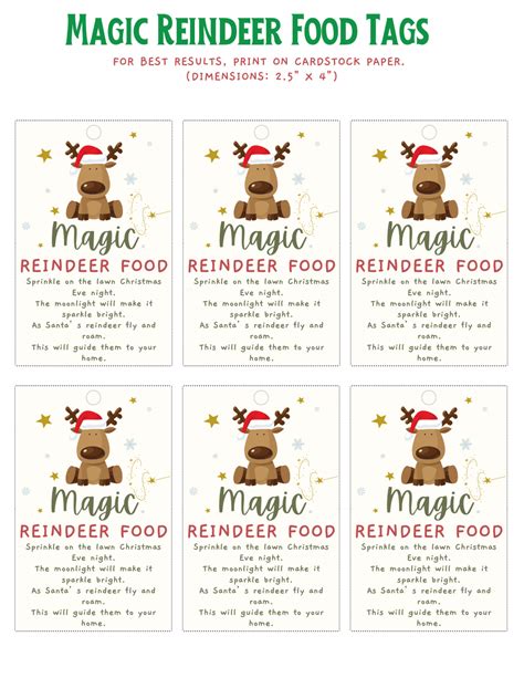 The Classic Magic Mix: Essential Reindeer Food Printables