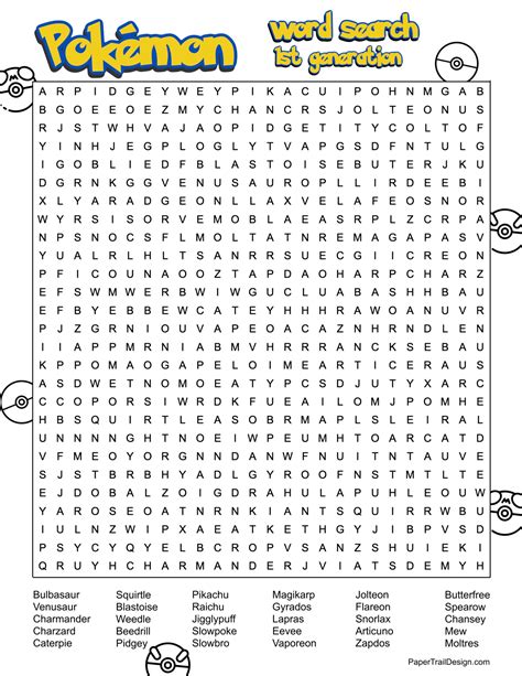 The Classic Quest: Traditional Pokémon Word Searches