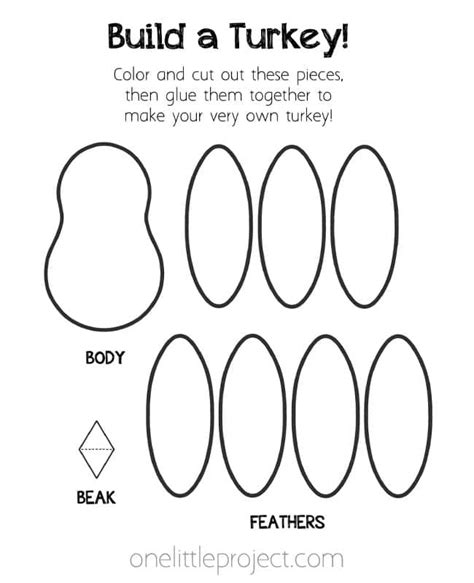 The Classic & Simple Printable Turkey Body Templates: Crafting Made Easy