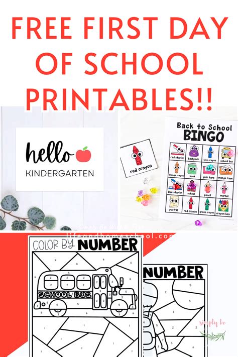 The Classic & Timeless: Traditional First Day of School Printables
