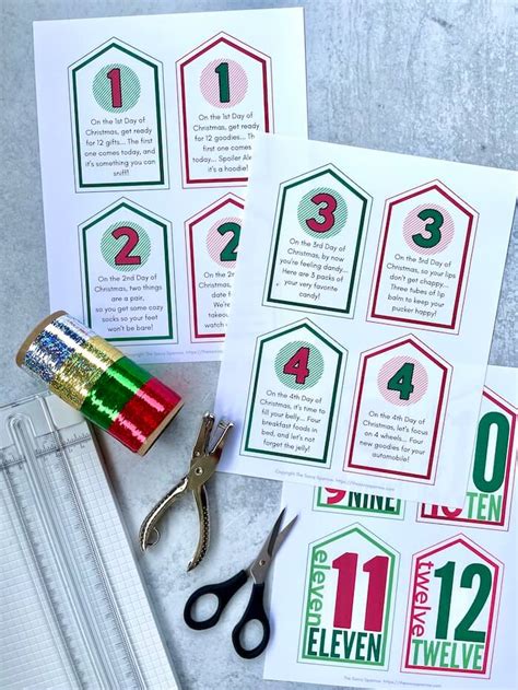 The Creative Crafter's Corner: Printable 12 Days of Christmas DIY Decor & Ornament Templates