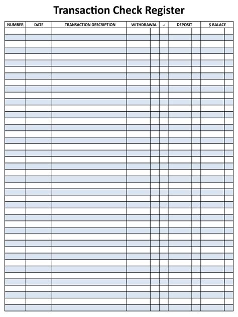The Detailed Budget Buddy: Free Printable Check Registers for Deeper Tracking