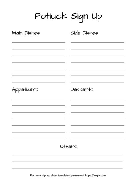 The "Dietary Needs Friendly" Potluck Sign-Up Sheet