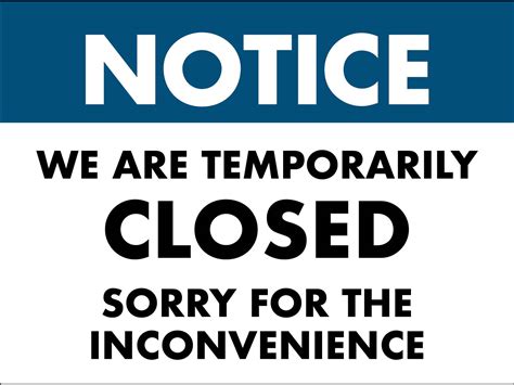 The "Emergency & Unforeseen" Closed Sign