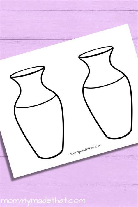 The Everyday Elegance: Simple & Classic Vase Template Printables