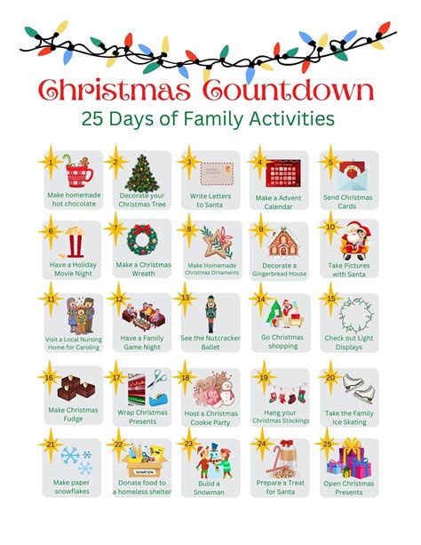 The Festive Family Fun Kit: Printable 12 Days of Christmas Activity & Countdown Calendars