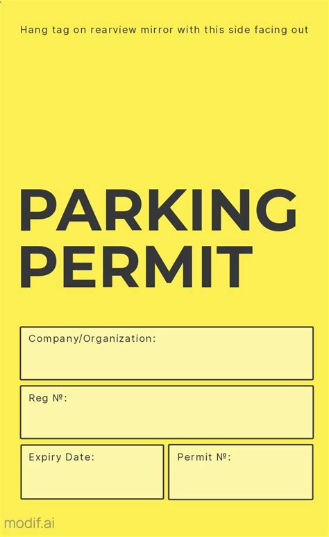 The Foundation: Understanding What Printable Parking Permits Are