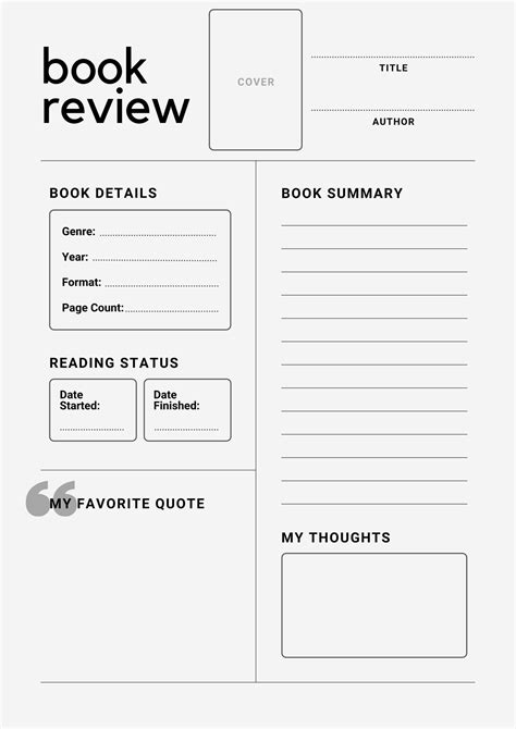 The Foundational Five: Essential Elements of Any Book Review Template