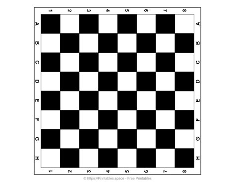The "Get Started Now" Classic: Simple, Standard Printable Chess Boards