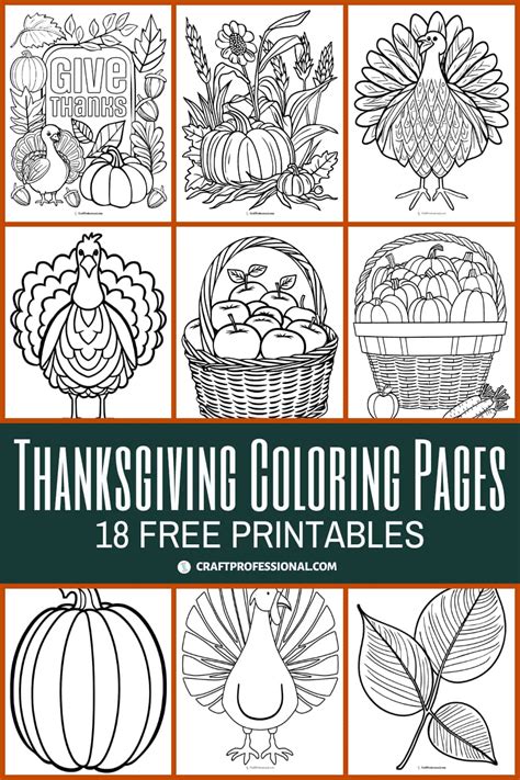 The Heart of the Harvest: Classic Thanksgiving Coloring Pages