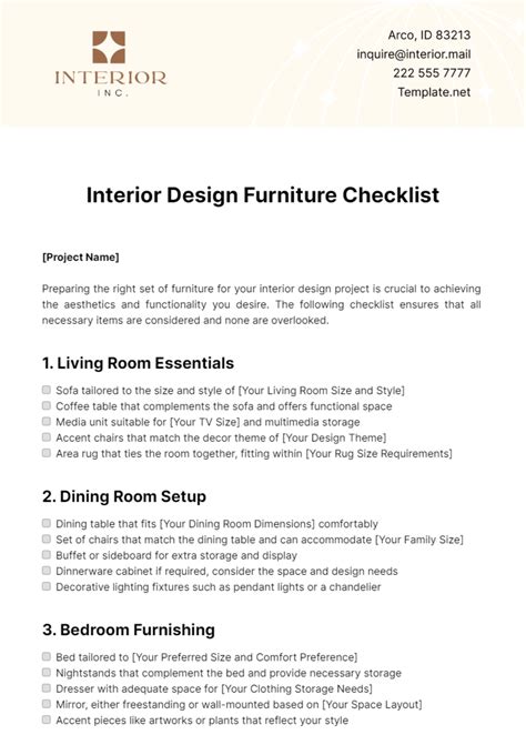 The Interior Comfort & Functionality Checklist