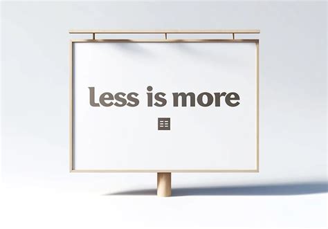 The "Less Is More" Approach: Minimalist Take One Signs