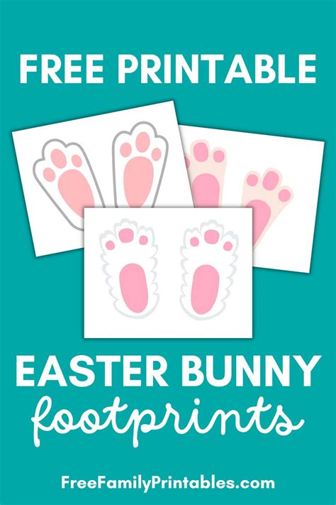 The Magical Trail Starts Here: Classic Printable Bunny Footprints