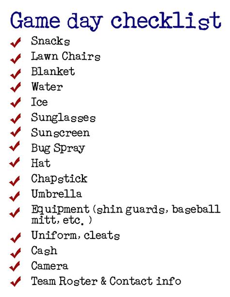 The "Never Miss a Game" Checklist: Your Personal Game Day Command Center