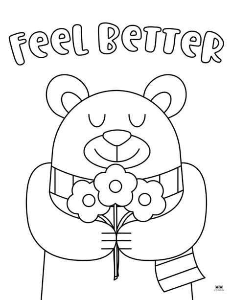 The Power of a Hand-Colored Hug: Types of Get Well Soon Printable Coloring Pages