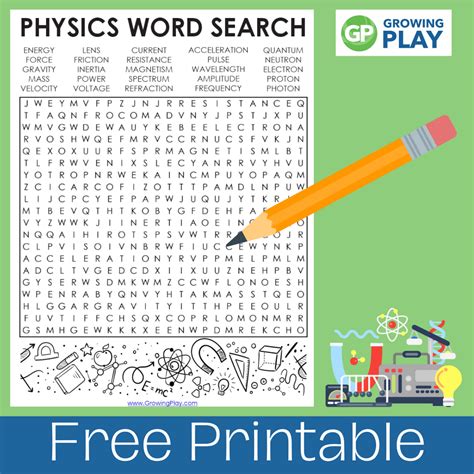 The Power of Physics Word Searches Printable