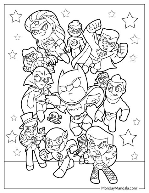 The Power-Up Pages: Categories of Superheroes Colouring Pages Printable