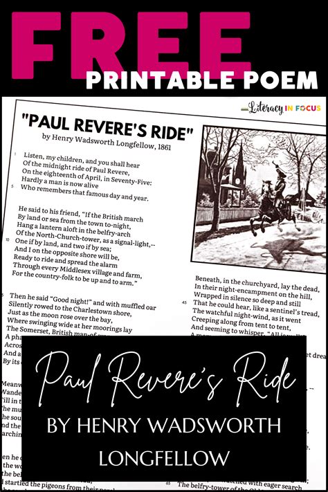 The Quest for Quality: Where to Find the Best "Paul Revere's Ride" Poem Printables