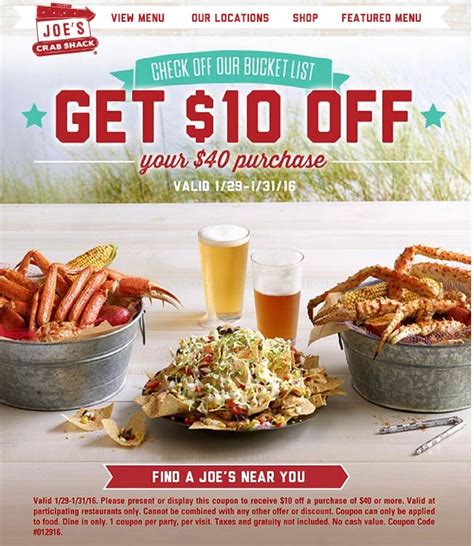 The Quest for Savings: Where to Find Joe's Crab Shack Printable Coupons