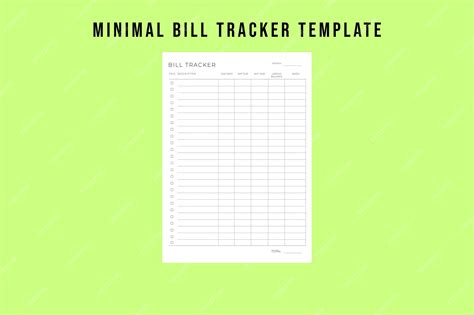 The "Simplicity is Key" Minimalist Bill Tracker