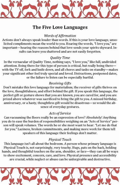The Tangible Touch: Why a Five Love Languages Quiz Printable is Pure Gold