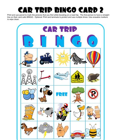 The Ultimate Collection: Creative Printable Car Bingo Categories
