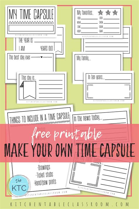 The Ultimate Keepsake: Memory Book & Time Capsule Printables