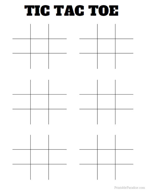 The Versatile World of Printable Tic Tac Toe Boards