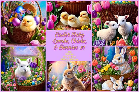 The Whimsical World of Easter Characters: Bunnies, Chicks, & Lambs Galore!
