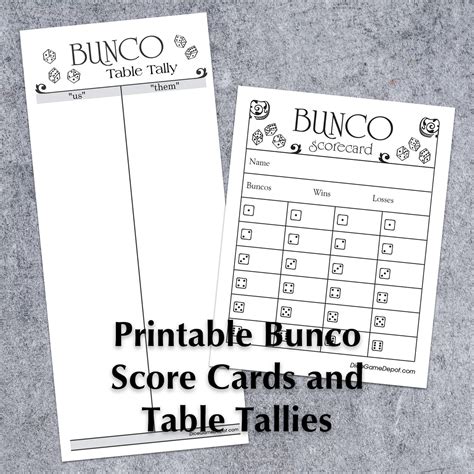 Themed Bunco Score Sheets for Every Occasion