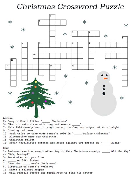 Themed Christmas Crossword Puzzle Collections