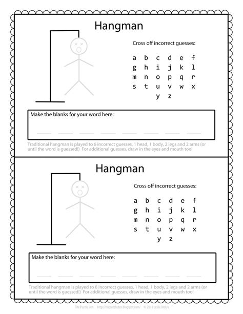 Themed Hangman Printables: Tailoring the Fun to Any Occasion