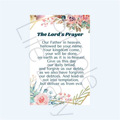 Themed & Seasonal Lord's Prayer Printables